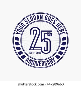 25th anniversary logo. Vector and illustration.