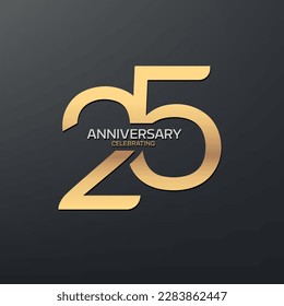 25th Anniversary logotype design. modern Celebrate Anniversary Logo