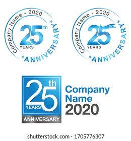 25th anniversary ring logo blue Badge