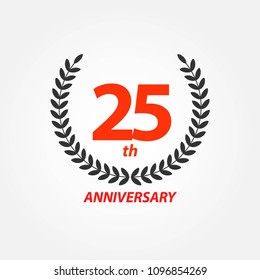 25th Anniversary Vector Template Design Illustration
