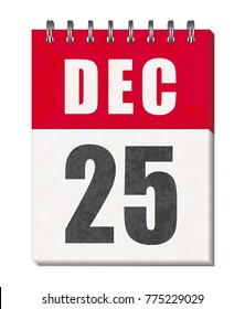 25th december calendar page. Vector icon. Merry christmas !