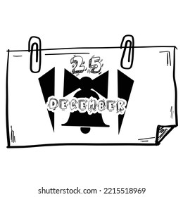 25 de diciembre ilustración vectorial art.