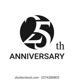 25th logo design, 25th anniversary logo design, vector, symbol, icon
