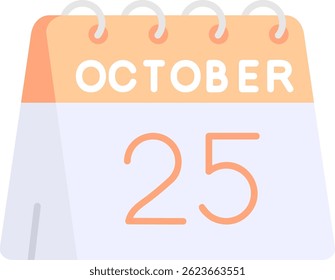 25. Oktober Linie Vektor Icon Design