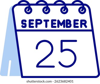 25 de setembro Linha vetor Ícone Design