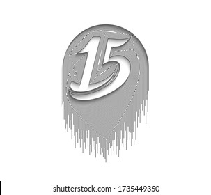 25th Typography Vector Design. Pattern for cover design,  banner, poster, greeting, gift card, decoration.
