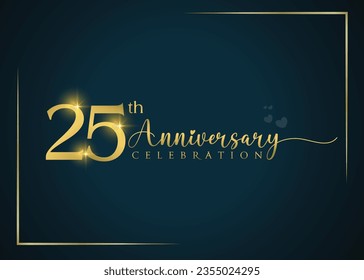 25th year anniversary celebration. Anniversary logo