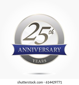 25th Year Anniversary Logo Vector Isolated Stock Vector (Royalty Free ...