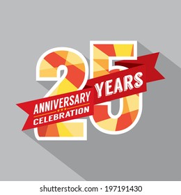 25th Years Anniversary Celebration Design