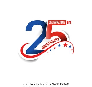 25th Years Anniversary Celebration Design. 