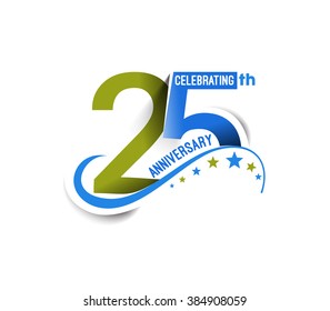 25th Years Anniversary Celebration Design. 