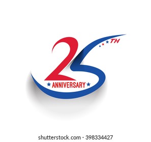 25th Years Anniversary Celebration Design. 