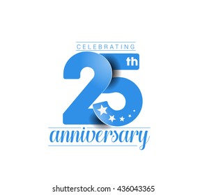 25th Years Anniversary Celebration Design. 