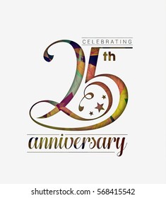 25th Years Anniversary Celebration Design. 