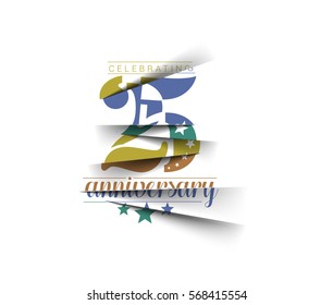 25th Years Anniversary Celebration Design. 