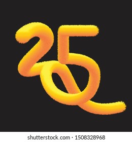 25th Years Anniversary Celebration vector based illustration 