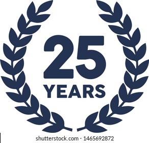 25th Years Universal Design Laurel Wreath Stock Vector (Royalty Free ...