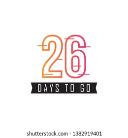 26 Days to go design template
