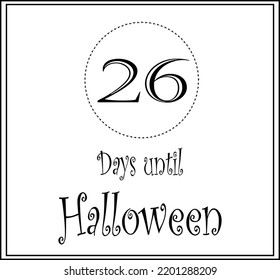 26 días hasta el logo de Halloween