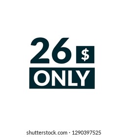 26 dollars only - emblem, label, badge,sticker, logo.Designed for your web site design, logo, app, UI