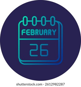 26 February Line Circle Gradient Style