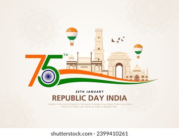 26 January- Happy 75th Republic Day of India celebration.