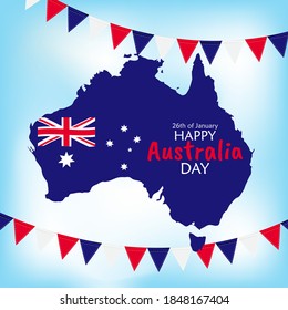 26 January Happy Australia Day. Vector Illustration EPS10