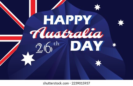 26 January Happy Australia Day. suitable for banner, background