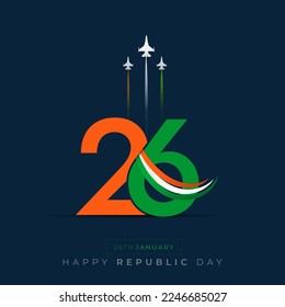 26 de enero Día de la República India 74ª celebración Social Media Post