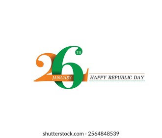 26 January Indian Republic day concept. Vector Illustration.