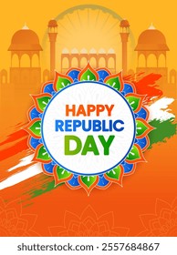26 january republic day of india celebration, traditional background vector illustration, poster, flyer, greeting card