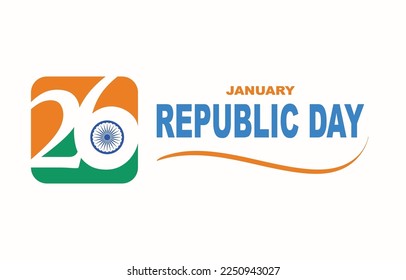 26 january republic day poster design vector