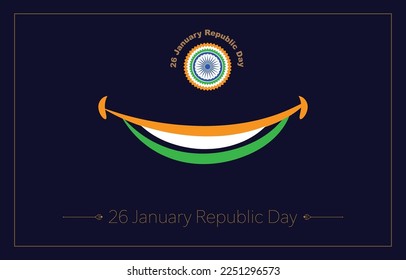 26 january republic day vector creative poster