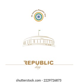 26 january republic indian day vector design