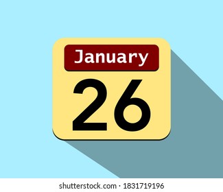26. Januar - Vektorkunst eines Kalenderbildes