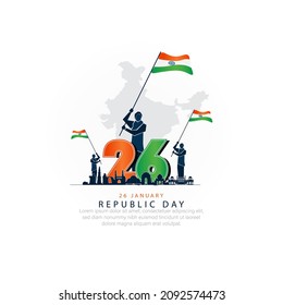 26 January-Happy Republic Day of India celebration.