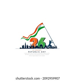 26 January-Happy Republic Day of India celebration.