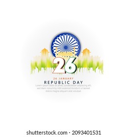 26 January-Happy Republic Day of India celebration.