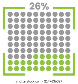 26% Loading. 26% progress bar Infographics vector, 26 Percentage ready to use for web design ux-ui