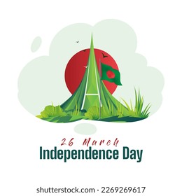 Obra de arte vectorial del Día de la Independencia del 26 de marzo