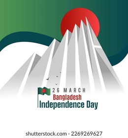 Obra de arte vectorial del Día de la Independencia del 26 de marzo