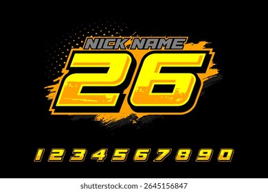 26 race number Set vector design template EPS 10