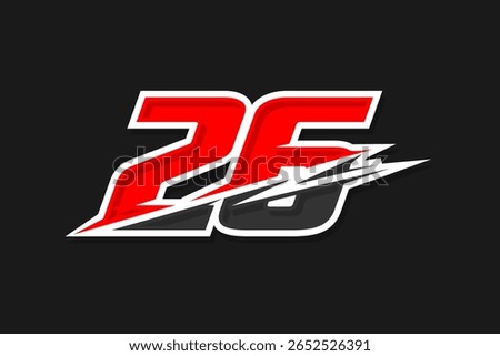 26 race number vector design template modern EPS 10