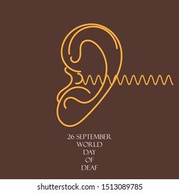 26 September World Day of Deaf illustration in vector file