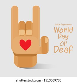 26 September World Day Of Deaf Illustration In Vector File