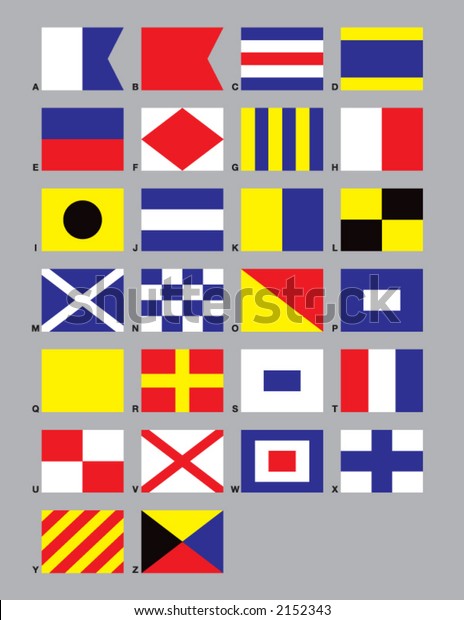 26 Standard Maritime Signal Flags Drawn Stock Vector Royalty Free 2152343