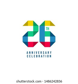 26 th Anniversary Celebration Vector Template Design Illustration