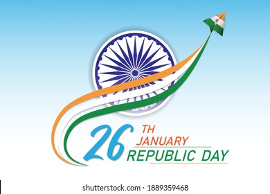 26 th January Indian Republic Day vector illustration background concept.