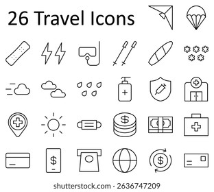 26 travel business icon set