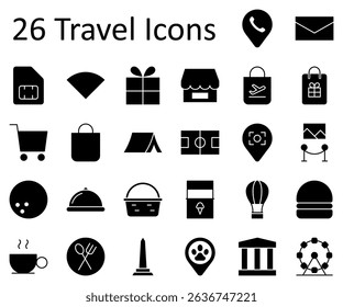 26 travel business icon set